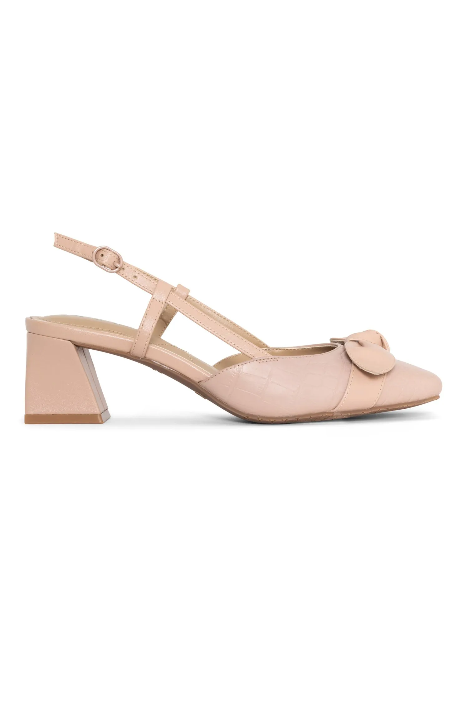 Sallie Slingback Heels - Dusty Rose