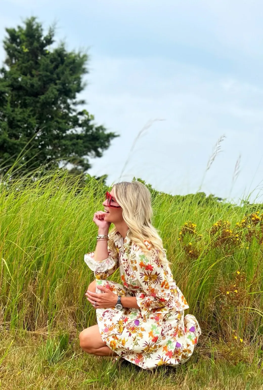 SAMPLE - Smocked MINI Skirt - Ivory Botanicals