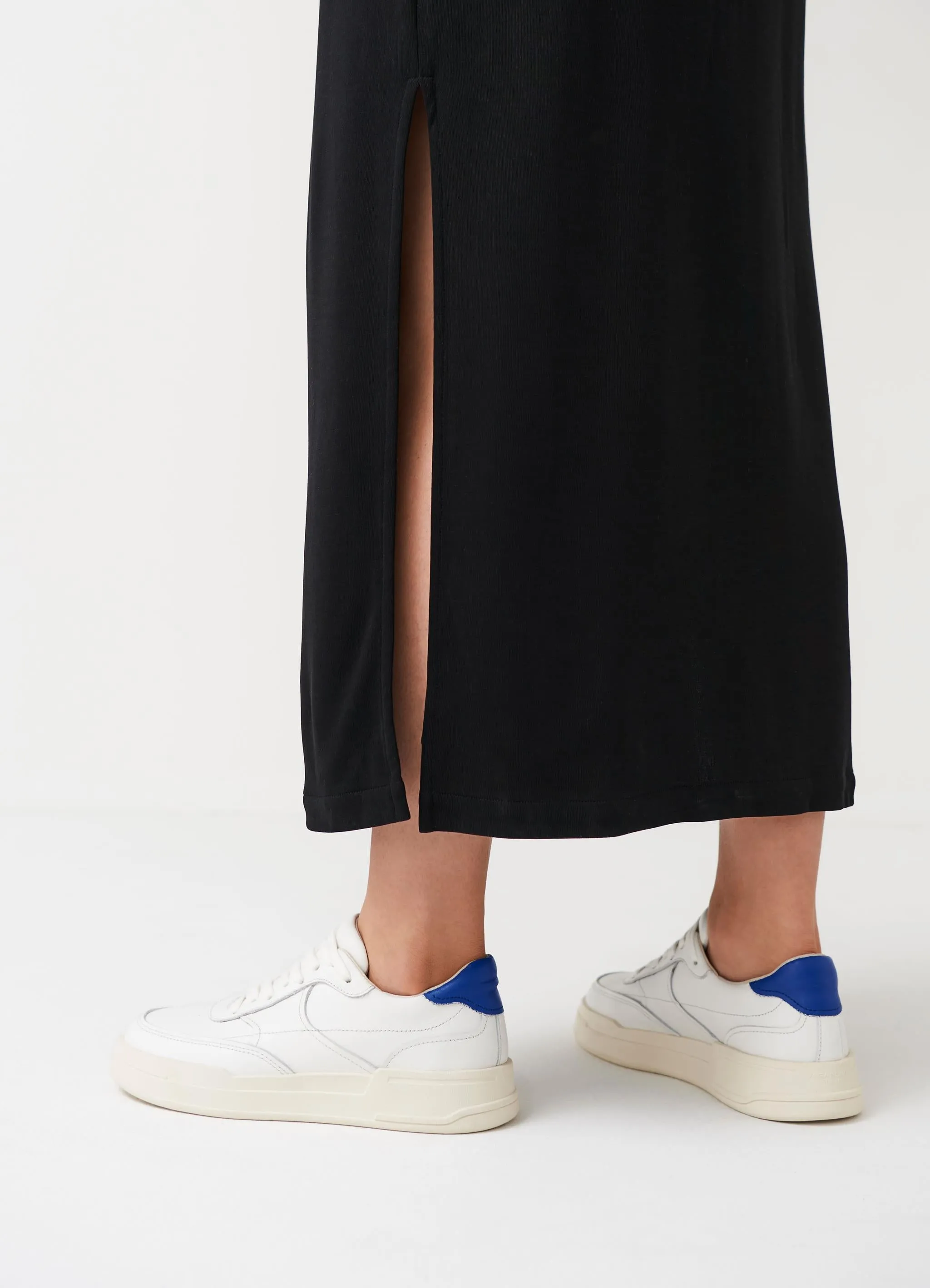 Selena Sneaker White/Cobalt Leather