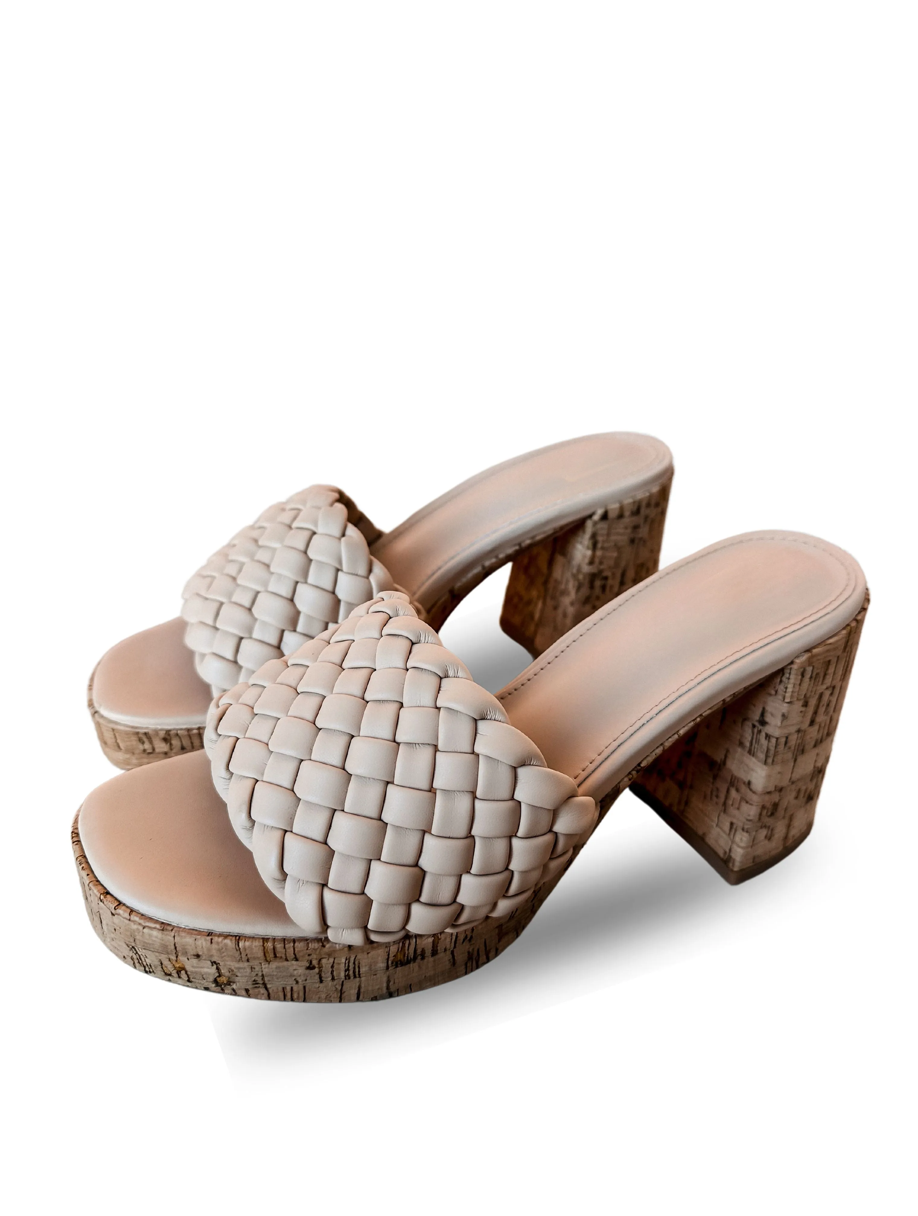 [ShuShop] Gladys Platform Sandals-Nude