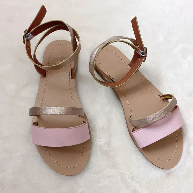 Snekeskin flat sandals