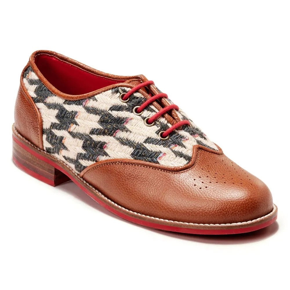 Tan Houndstooth Brogue for Women (discontinued)