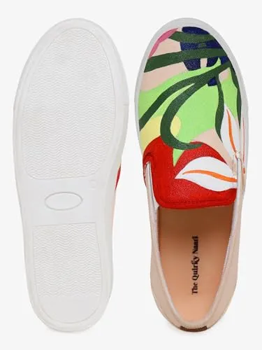 THE QUIRKY NAARI Abstract Slipons with Eye-Catching Design | Multicolor | 7 UK