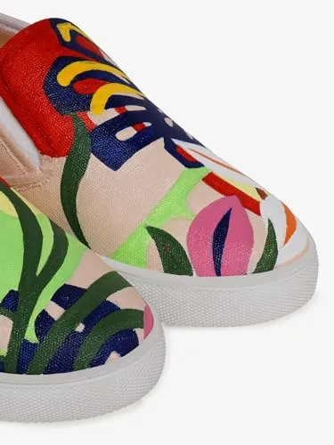 THE QUIRKY NAARI Abstract Slipons with Eye-Catching Design | Multicolor | 7 UK