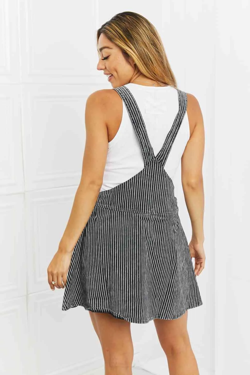 To The Park Full Size Overall Dress in Black