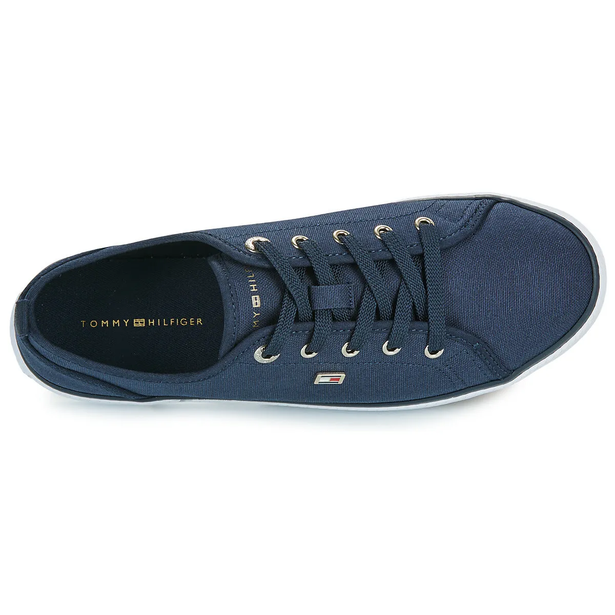 Tommy Hilfiger Womens Vulc Canvas Sneaker Space Blue