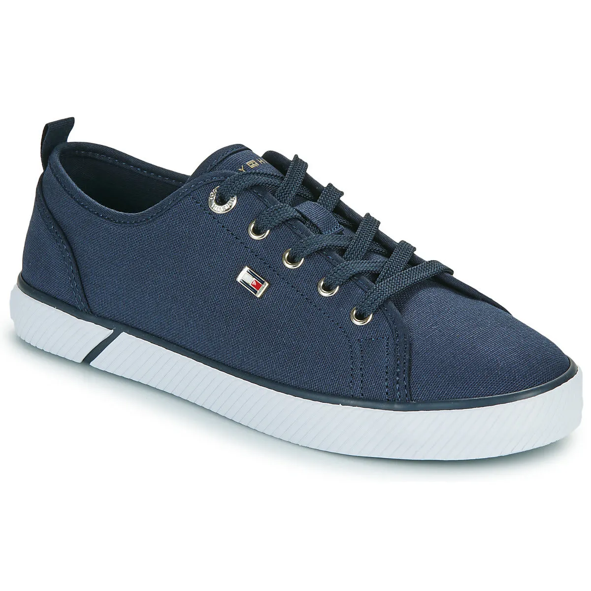 Tommy Hilfiger Womens Vulc Canvas Sneaker Space Blue