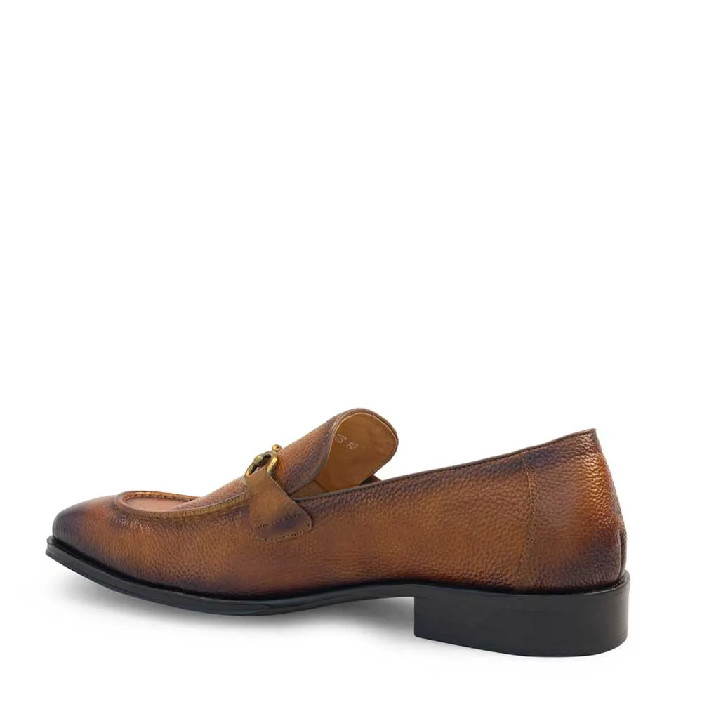 Tumbled Calf Apron Toe Loafer