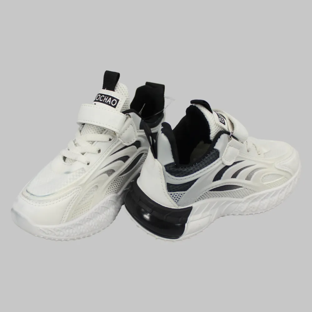 Unisex White/Black Sneakers