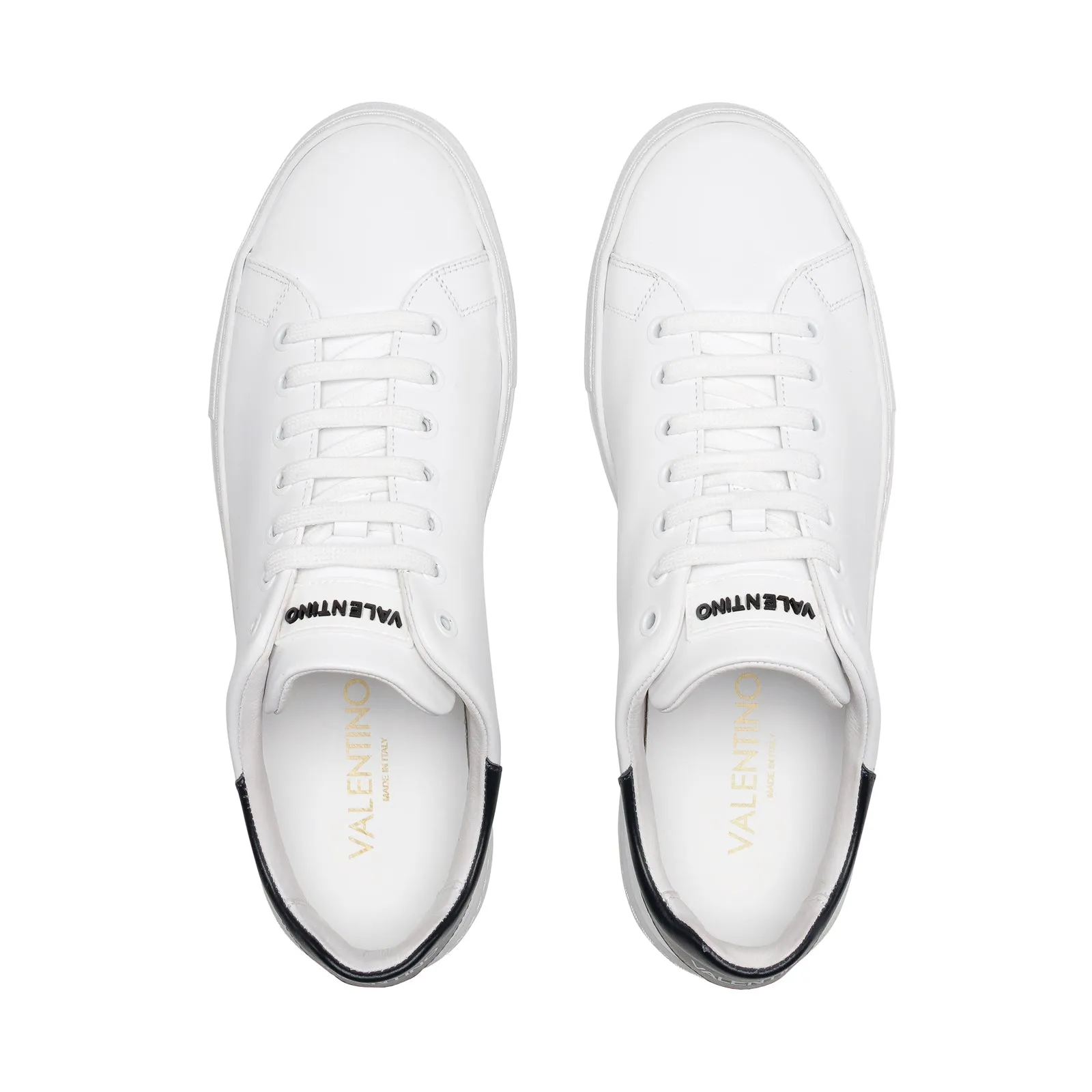 VALENTINO Sneakers Lace-Up in blue and white calf