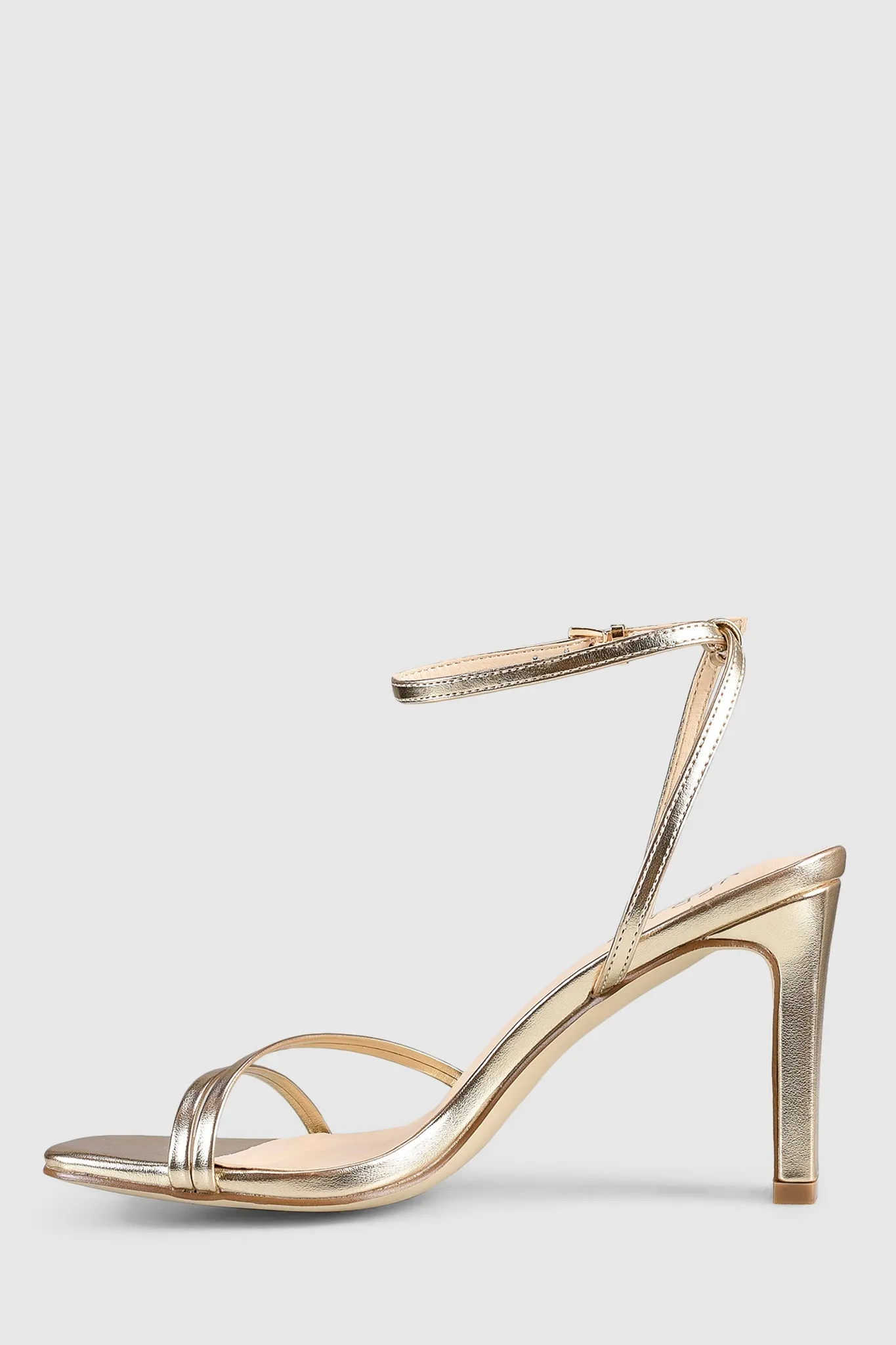 VERALi Kimmy Slim Strappy Heels Champagne Metallic