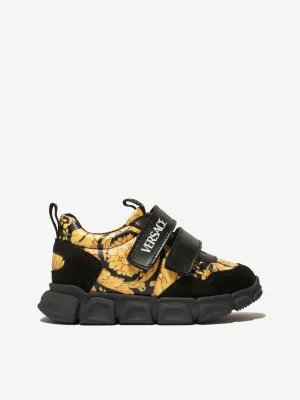 Versace Kids Barocco Trainers in Black