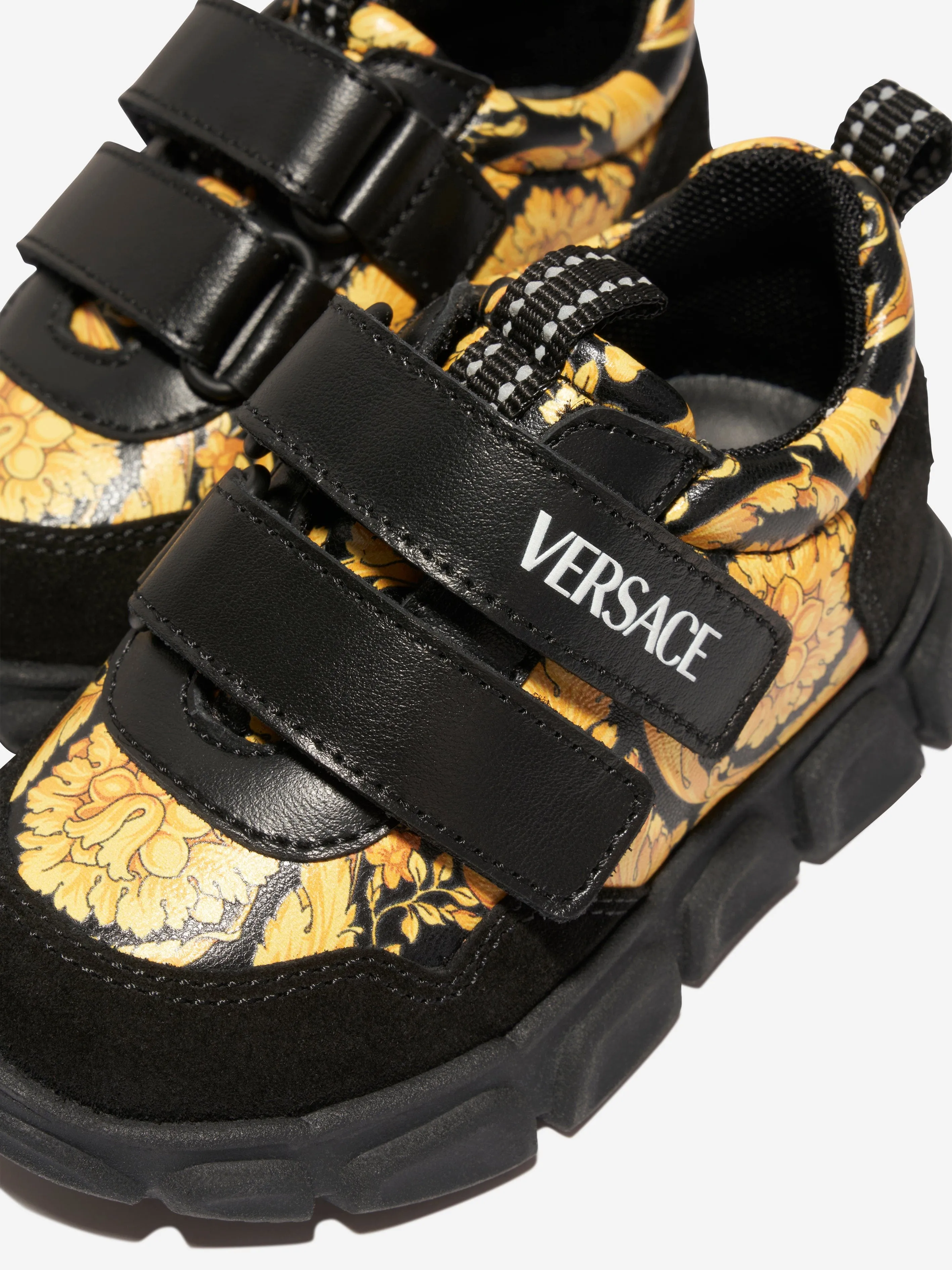 Versace Kids Barocco Trainers in Black