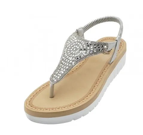 W9807L-S - Women's Rhinestone  Comfortable  Sandals