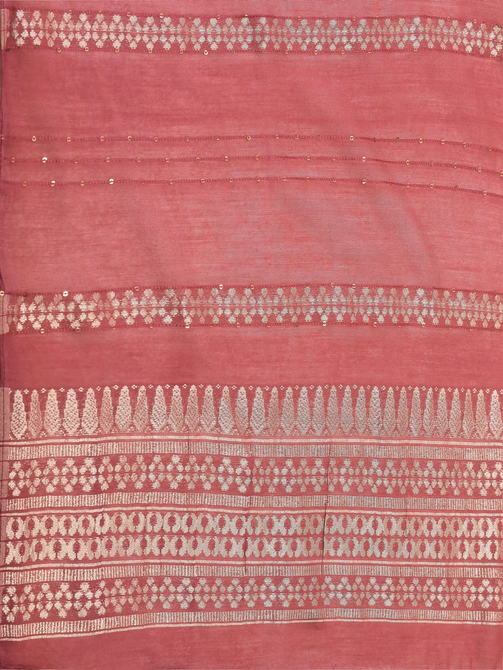 Women Chanderi Pink Embroidered Kurta Comfort Pant Dupatta