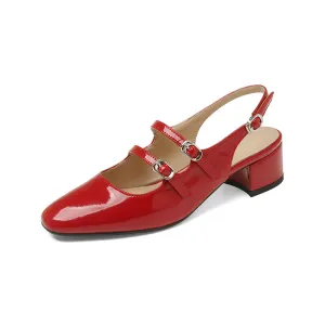 Zia Slingback Block Heel Mary Janes