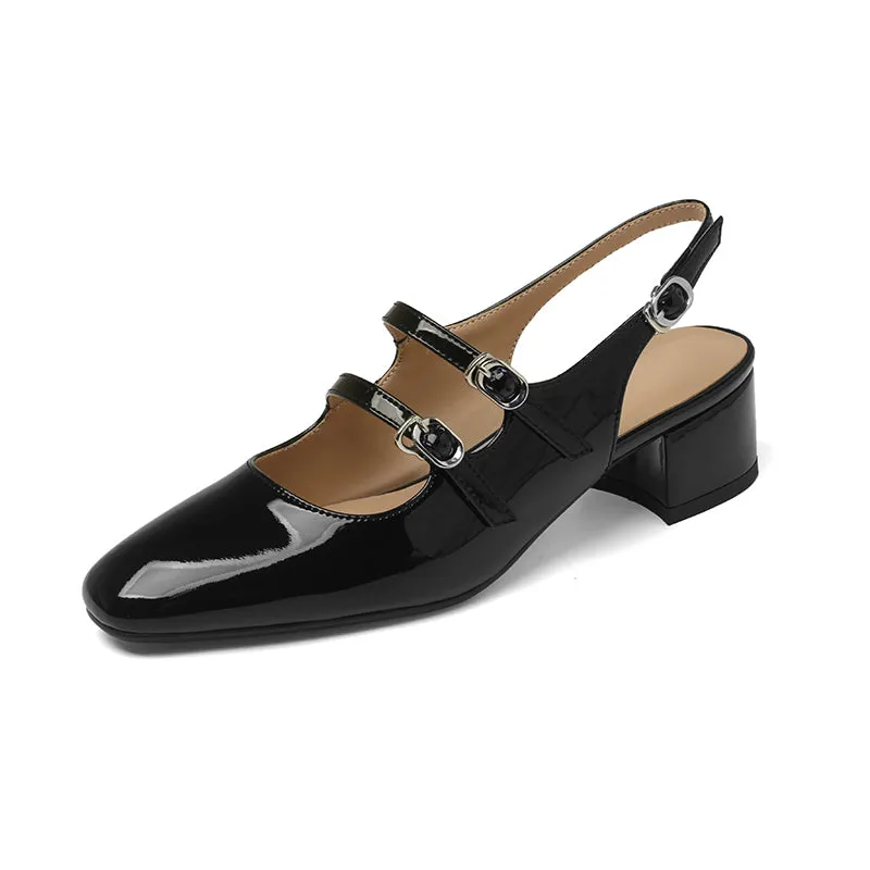 Zia Slingback Block Heel Mary Janes