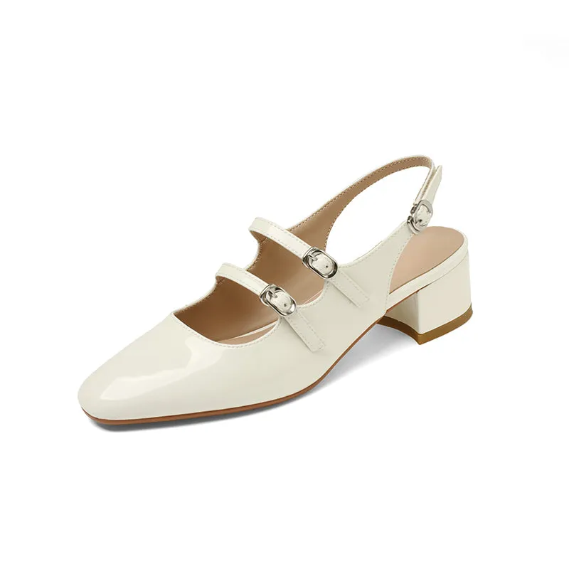 Zia Slingback Block Heel Mary Janes